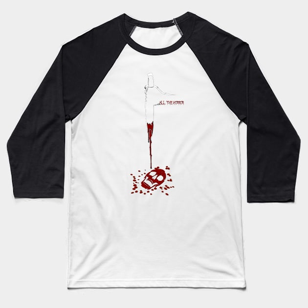 All The Horror - Knife Logo Baseball T-Shirt by All The Horror